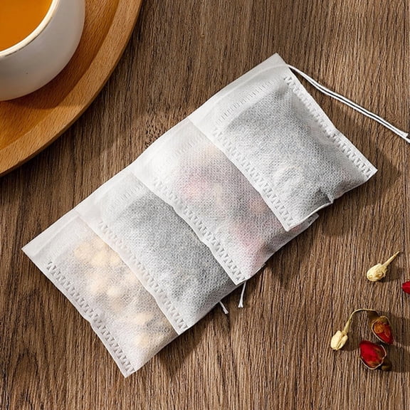 Drawstring Bags, Empty Tea Filter Bags, Disposable Small Mesh Bags for Cooking, Disposable Infuser with Drawstring for Loose Leaf Tea, Tea Coffee Filter, DIY Craft Spices Storage, 100 Pcs, 3.15x2.36"