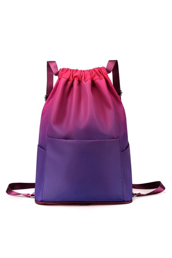 Drawstring Bags, Foldable Large Capacity Drawstring Bags, Vintage Drawstring Backpack Gym Bag for Women Men, Water Resistant Sports Lightweight Draw String Back for Travel Gym Q4R2