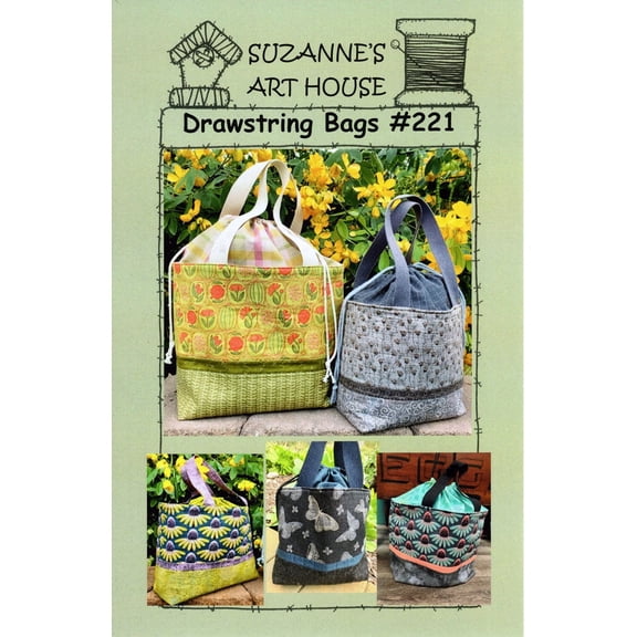Drawstring Bags Pattern by Suzanne's Art House