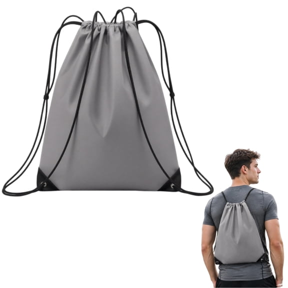 Drawstring Bags Water Resistant Drawstring Backpack String Back Pack Gym Sport Bag for Women Men Nylon Draw String Bags Pack Cinch Bags (1pcs)