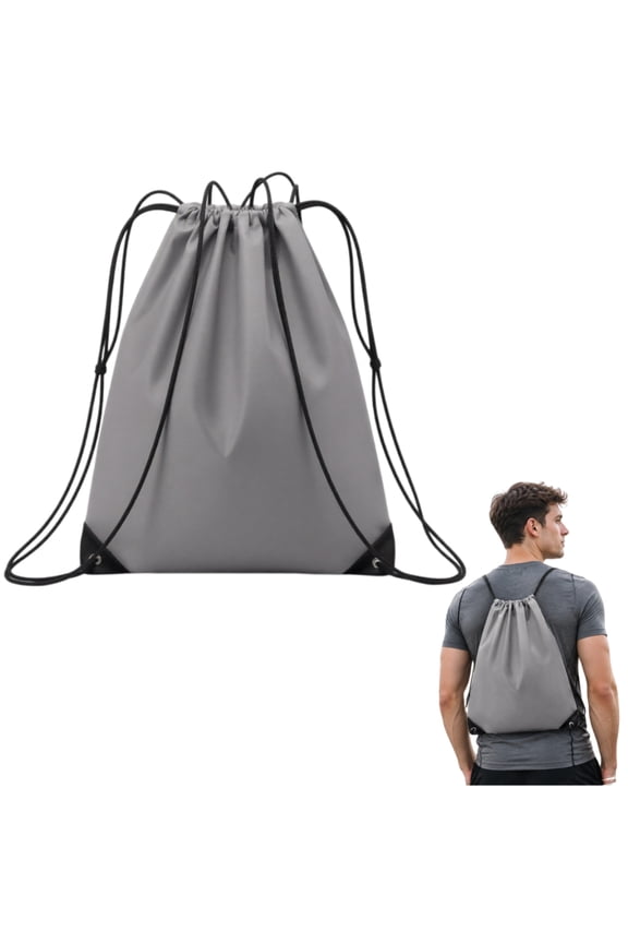 Drawstring Bags Water Resistant Drawstring Backpack String Back Pack Gym Sport Bag for Women Men Nylon Draw String Bags Pack Cinch Bags (1pcs)