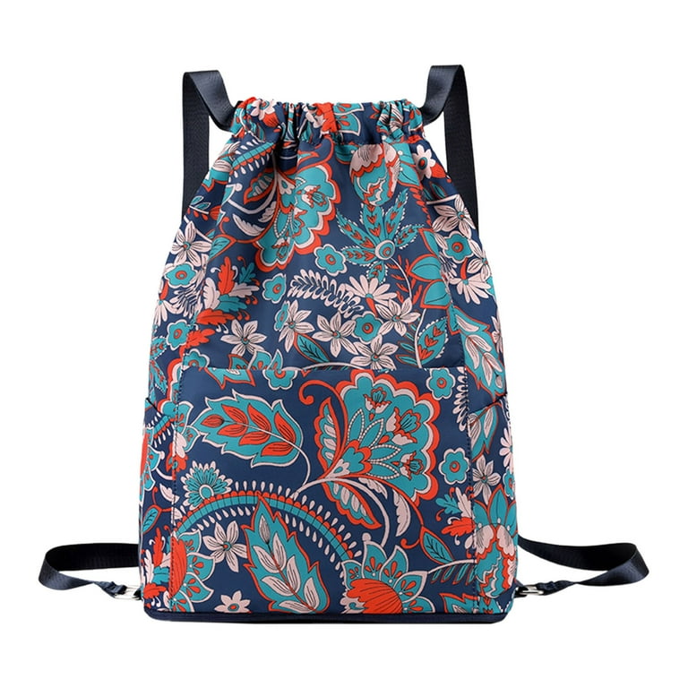 Drawstring Canvas Backpack Volleyball Drawstring Bag for Girls Yoga Bag Mens Beach Backpack String Backpacks in Bulk Drawstring Foldable Large Capacity Dry Wet Cute Bags Kids Sports Bag Night Bag Walm...