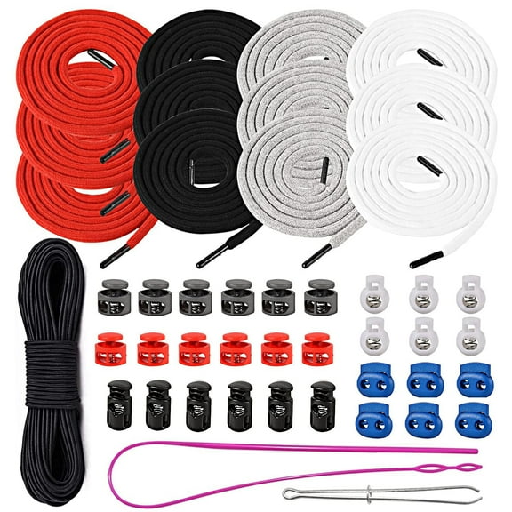 Drawstring Cord Replacement Cording with Easy Threaders+Cord Locks End Spring Toggle and 10 Yard Elastic Bungee Cords Stretch String for Sweatpants,Clothings,Pants,Jackets Coats,Hoodie,Clothing