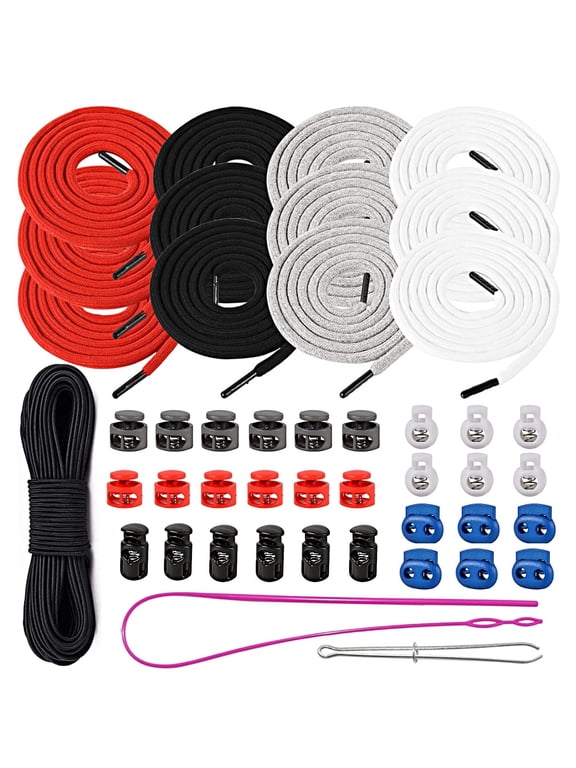 Drawstring Cord Replacement Cording with Easy Threaders+Cord Locks End Spring Toggle and 10 Yard Elastic Bungee Cords Stretch String for Sweatpants,Clothings,Pants,Jackets Coats,Hoodie,Clothing