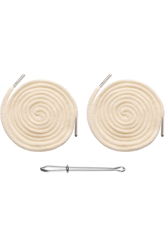 Drawstring Cords Replacement Drawstring Hoodie String Sewing Tool with Easy Threader for Hoodie Sweatpants Jackets Pants Hats Coats Beige