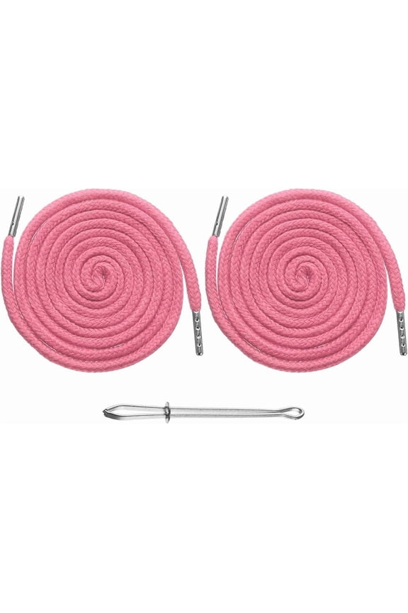Drawstring Cords Replacement Drawstring Hoodie String Sewing Tool with Easy Threader for Hoodie Sweatpants Jackets Pants Hats Coats  Pink