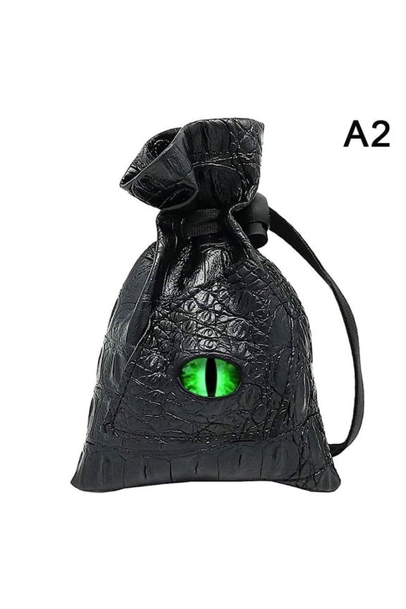 Drawstring Dice Bag PU Leather DND Dice Pouch Tarots Oracle Cards Storage Bag Gift Coins Jewelry Accessories Dice Bag