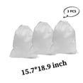 thumbnail image 1 of Drawstring Dust Covers, 3 Pcs Breathable Non-woven Fabric Large Cloth Storage Pouch String Bag for Handbags Purses Shoes, White, 1 of 5