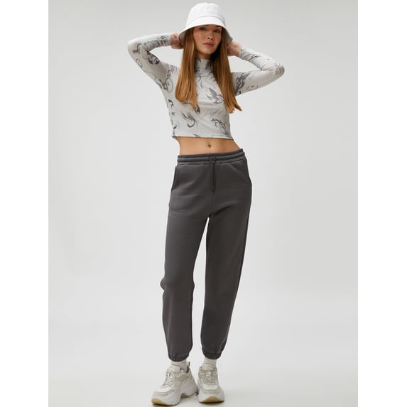 Drawstring Elastic Waist Jogger Sweatpants