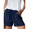 thumbnail image 1 of Drawstring Elastic Waist Shorts, Casual Comfortable Shorts With Pockets For Summer, Women's Clothing, 1 of 4