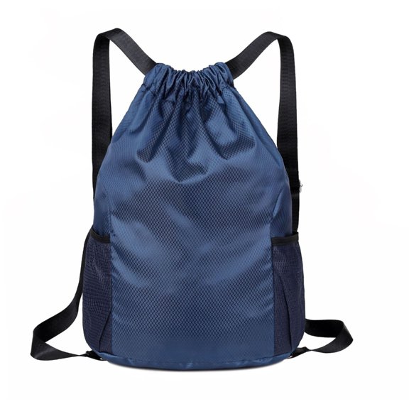 Drawstring Fitness Bag Water Drawstring Backpack Light Weight Sports Bag Adjustable Strap For Climbing Hiking
