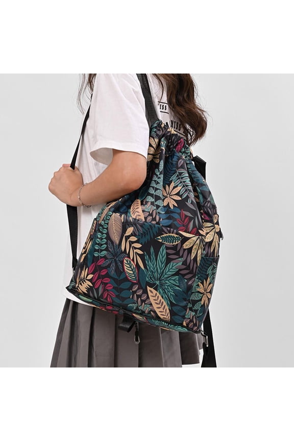 Drawstring Foldable Large Capacity Dry-wet Separation Travel Sports Backpack, Waterproof Drawstring Bag