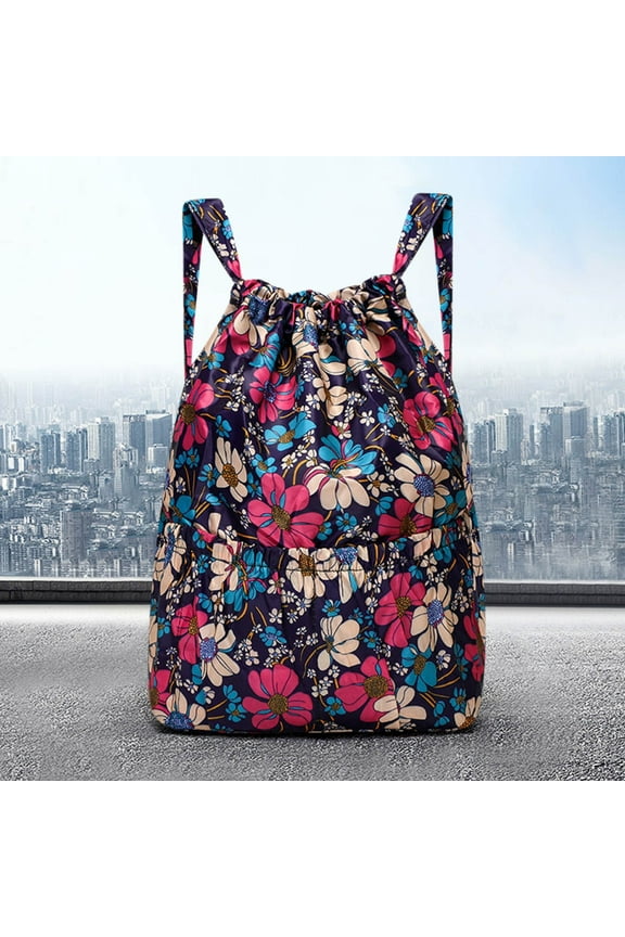 Drawstring Foldable Large Capacity Wet And Dry Separation Backpack