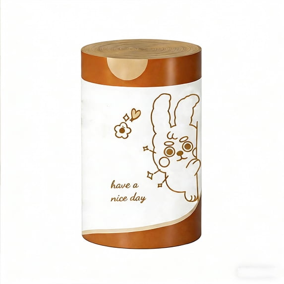 Cute Rabbit Print Hand Tear Garbage Bag Thick Drawstring Kitchen Trash Bags Leak Proof 60 Count