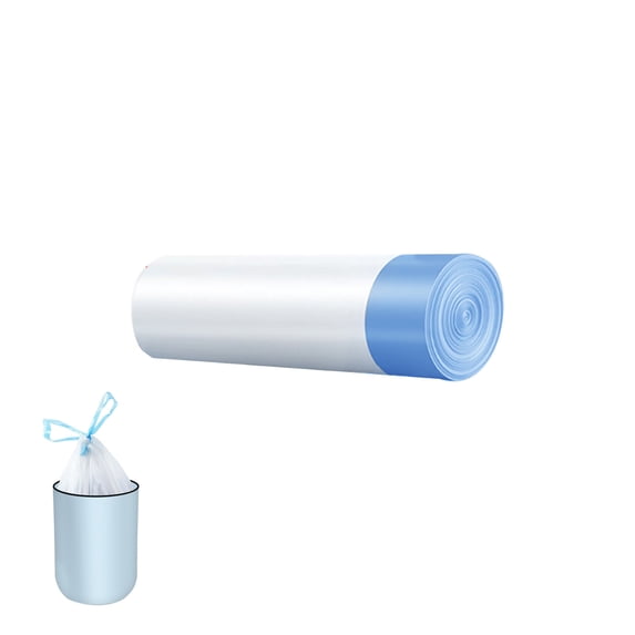 Drawstring Garbage Bags, Thick Durable Leak-proof Trash Bags, 4-6 Gallon Strong Rubbish Bags Wastebasket Liners for Home, Office