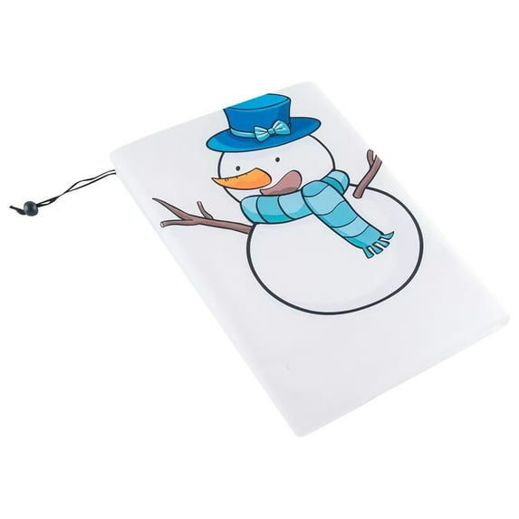 Drawstring Gift Bag with Snowman Print Reusable Fabric Storage Pouch ...