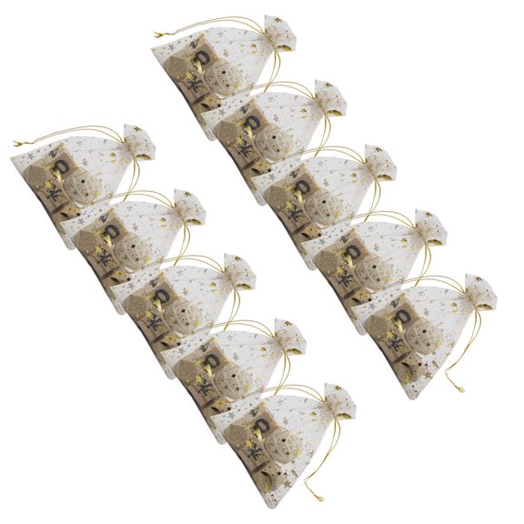 50 PCS Drawstring Candy Birthday Bags, Happy Party Favor Pouches for Wedding, Jewelry, Presents