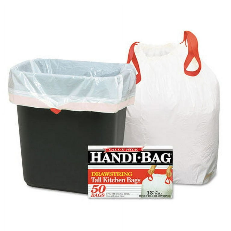 Drawstring Kitchen Bags, 13 gal, 0.6 mil, 24 Drawstring Kitchen Bags, 13 gal, 0.6 mil, 24