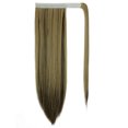 thumbnail image 1 of Drawstring Long Straight Ponytail Extension 28 inch Wrap Around Ponytail Synthetic Hair Extensions Clip in Ponytail Hairpiece for Women, Brown/Black, 160G (11colors), 1 of 8