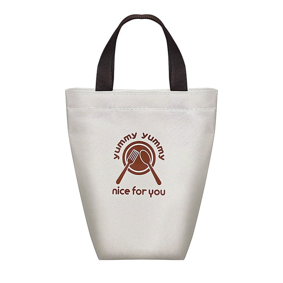 Drawstring Lunch Bag Reusable Portable Tote for School, Picnic and Daily Use