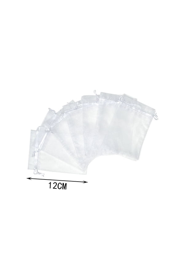 Drawstring Mesh Fruit Protection Bags 100-Pack, Bird-Proof Breathable Mesh Bags for Apples, Grapes & Vegetables, Reusable Drawstring Jewelry Pouches