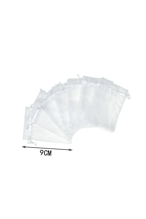 Drawstring Mesh Fruit Protection Bags 100-Pack, Bird-Proof Breathable Mesh Bags for Apples, Grapes & Vegetables, Reusable Drawstring Jewelry Pouches