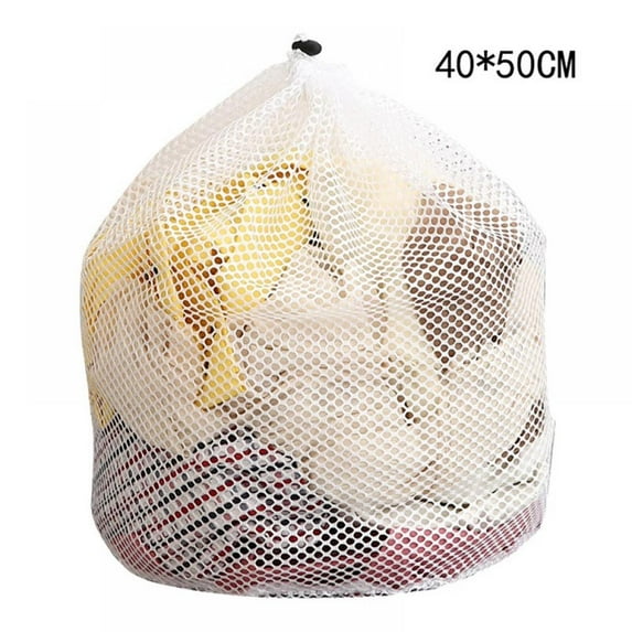 Drawstring Mesh Laundry Bag Storage Wash Clothes Hamper Heavy Duty, for Washing Machine,Travel,Cloths,Toy Storage