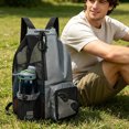 thumbnail image 1 of Drawstring Mesh Swim Backpack, With Separate Wet Pocket Sports Sack, Portable Water Resistant Beach Gym Bag, Backpack for Women Gym Beach Swimming Sports, 1 of 6