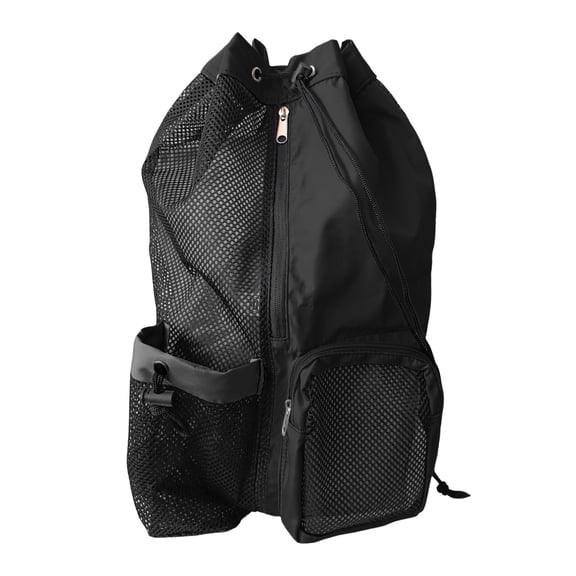 Drawstring Mesh Swim Backpack - Wet/Dry Pocket for Swimming Gear - Sandproof & Quick-Dry Beach Bag for Pool, Gym, Camping - Summer Essentials for Men & Women