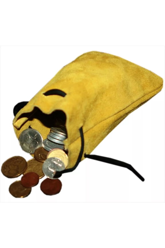 Drawstring Money Pouch, Archery Coin Pouch, Handmade Leather Bag for Coins, Costumes, Reenactments, and Everyday Use