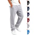 thumbnail image 1 of Drawstring Pants Kids Open Bottom Elastic Drawstring Waist Loose Casual Workout Jogger Pants Side Pockets Gray 12-13Years, 1 of 7