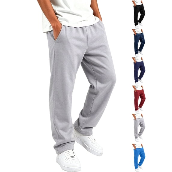 Drawstring Pants Kids Open Bottom Elastic Drawstring Waist Loose Casual Workout Jogger Pants Side Pockets Gray 12-13Years