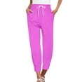 thumbnail image 1 of Drawstring Pants Women, Audhol Sweatpants for Women Pants Drawstring Casual Fashion Solid Color Cropped Pants Joggers for Women Hot Pink XL, 1 of 5