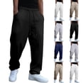thumbnail image 1 of Drawstring Pants for Men casual sports sweat straight leg casual fashion trend solid color sweat All Season Comfort, 1 of 4