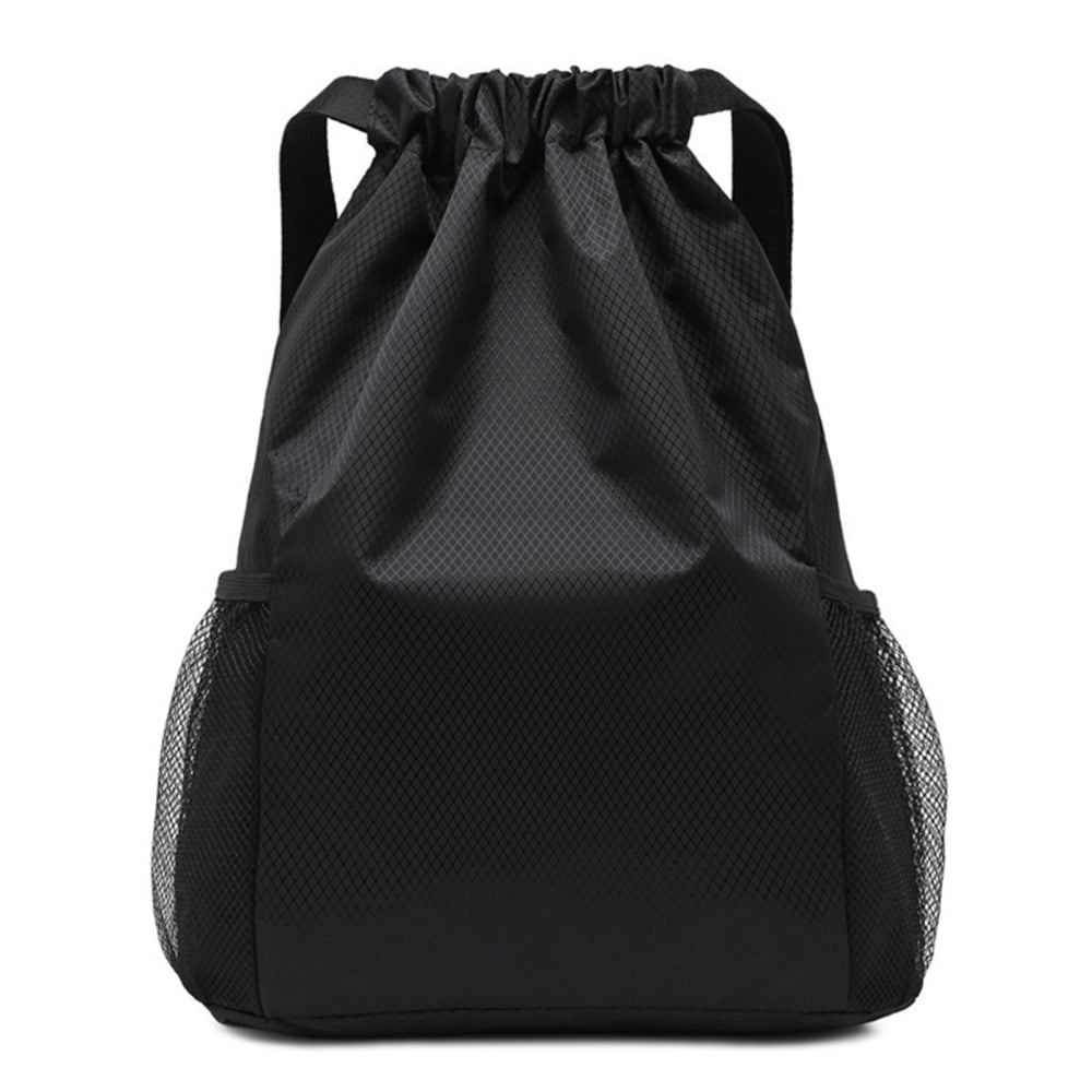 ◇ILLIGO◇ Nylon Lace Up Gym Sack Black Gymsack