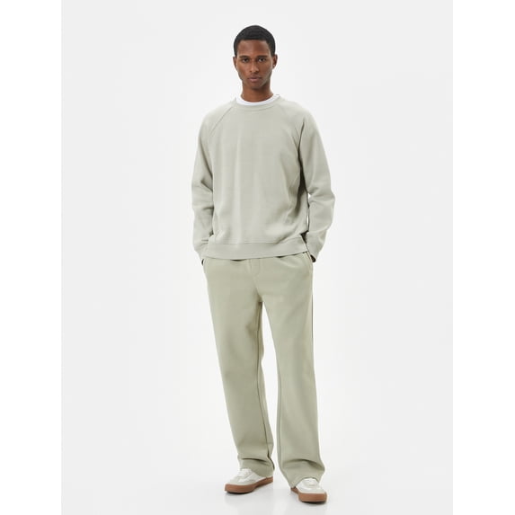 Drawstring Pocket Detail Embroidered Sweatpants