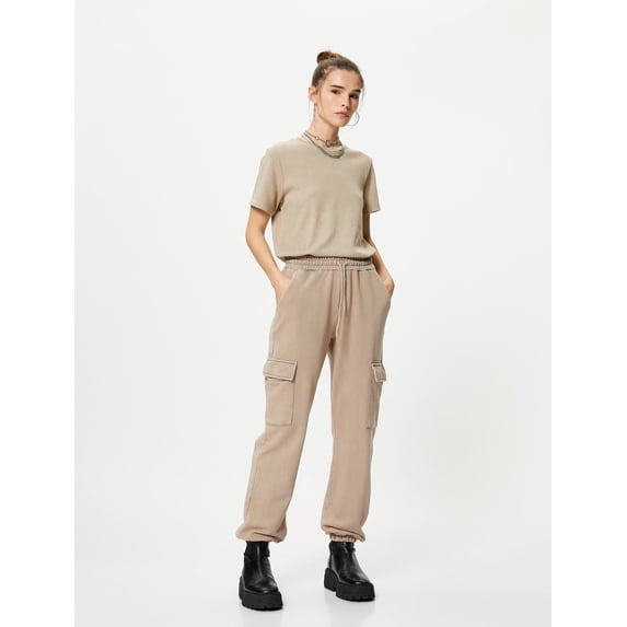 Drawstring Pocket Detail Jogger Sweatpants