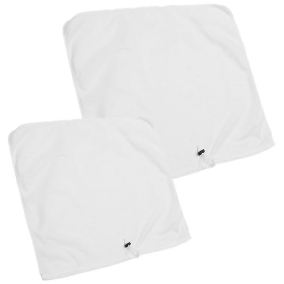 Drawstring Pouch Filter Bags Polyester Large Juice Brew for Liquid Milk White 2 Pcs