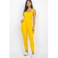 thumbnail image 1 of Drawstring Ribbed Sleeveless Jumpsuit, 1 of 11