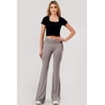 thumbnail image 1 of Drawstring Ruched Waist Flare Pants - Fossil Gray, 1 of 9