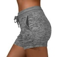 thumbnail image 1 of Drawstring Shorts for Women, Soft Comfy Activewear Loungewear Shorts, Solid Color Short Pants with Pockets Gray L, 1 of 5