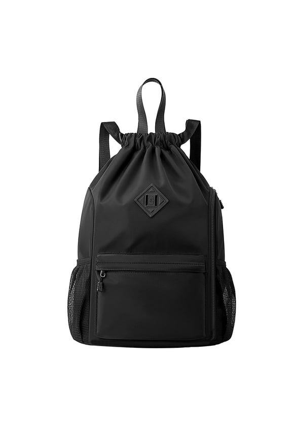 Drawstring Sports Backpack, Large Capacity Gym Bag for Fitness Outdoor Activities, Durable Multi Functional Sack for Hiking Running Commuting, Lightweight Solid Color Daypack