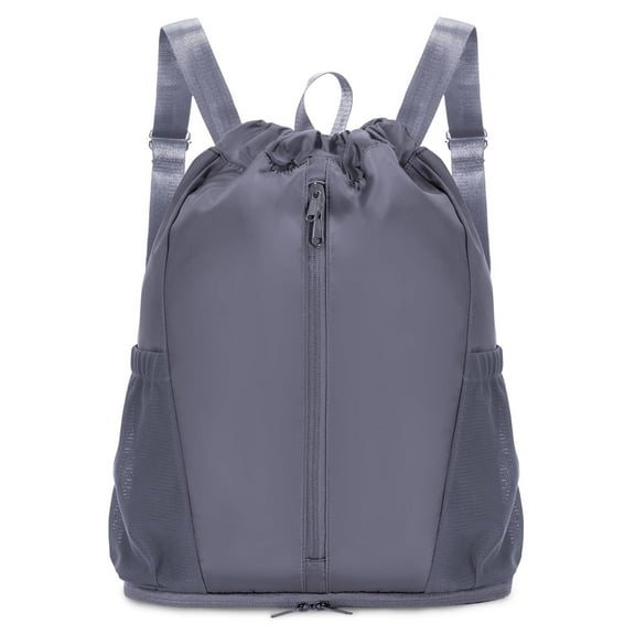 Lightweight Backpack Gym Bag With Shoe Compartment Draw String Football Back Bag For Women Men Travel Hiking Cycling Basketball Swim Bag