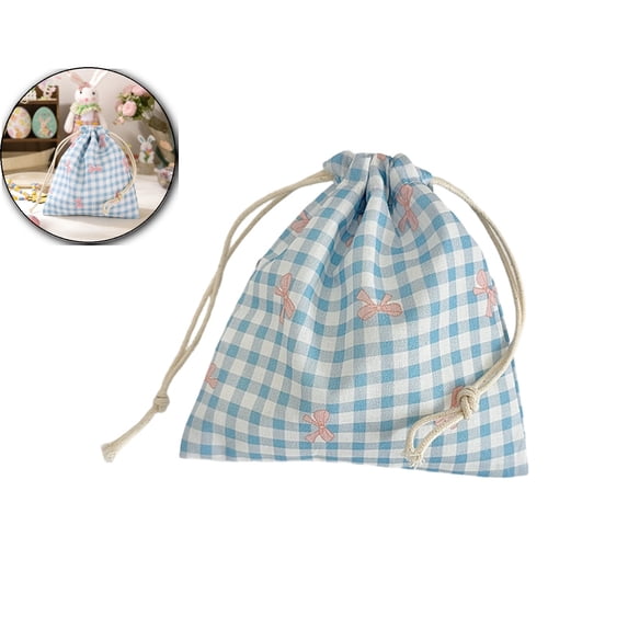 Drawstring Storage Bag – 5.5"x6.3" Dustproof & Lightweight Pouch for Easter Candy, Small Gifts, Accessories – Reusable, Portable, Multi-Use Gift Bag