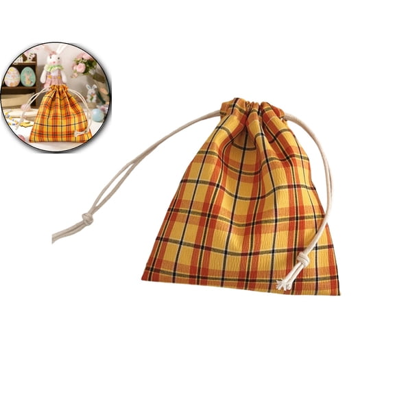 Drawstring Storage Bag – 5.5"x6.3" Dustproof & Lightweight Pouch for Easter Candy, Small Gifts, Accessories – Reusable, Portable, Multi-Use Gift Bag