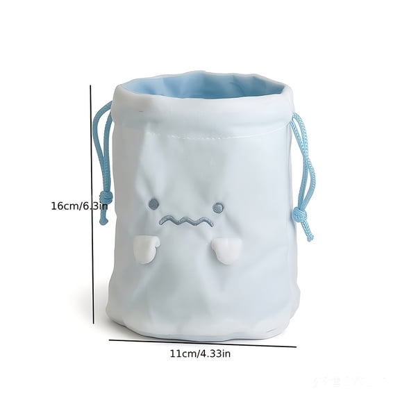 Drawstring Storage Pouch for Girls, Portable Pull String Closure, Multi-Use for Desktop Sundries Organizer, Cosmetic Bag & Travel Pouch