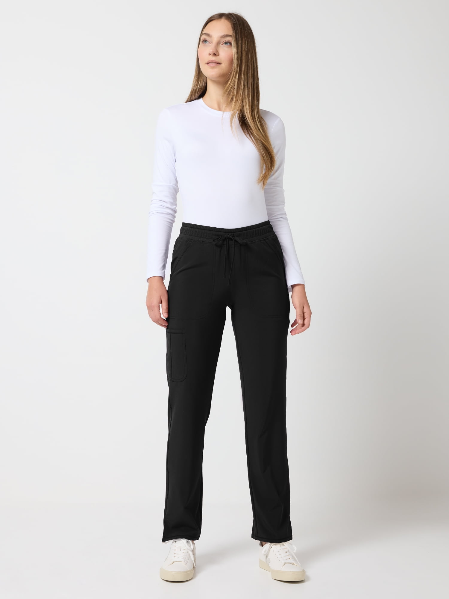 Performance Women's Antimicrobial Drawstring Cargo Straight Leg Scrub Pant, Sizes XS-3XL