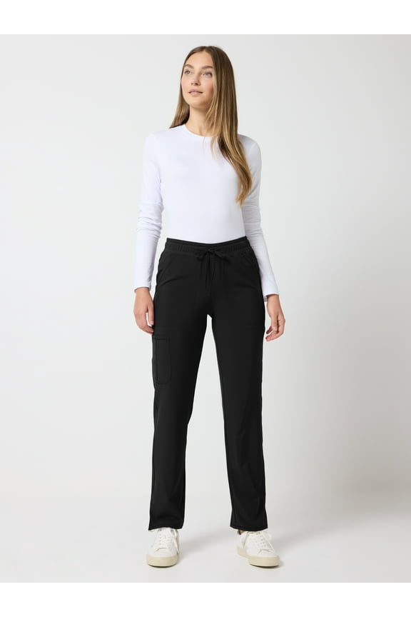 Performance Women’s Antimicrobial Drawstring Cargo Straight Leg Scrub Pant, Sizes XS–3XL