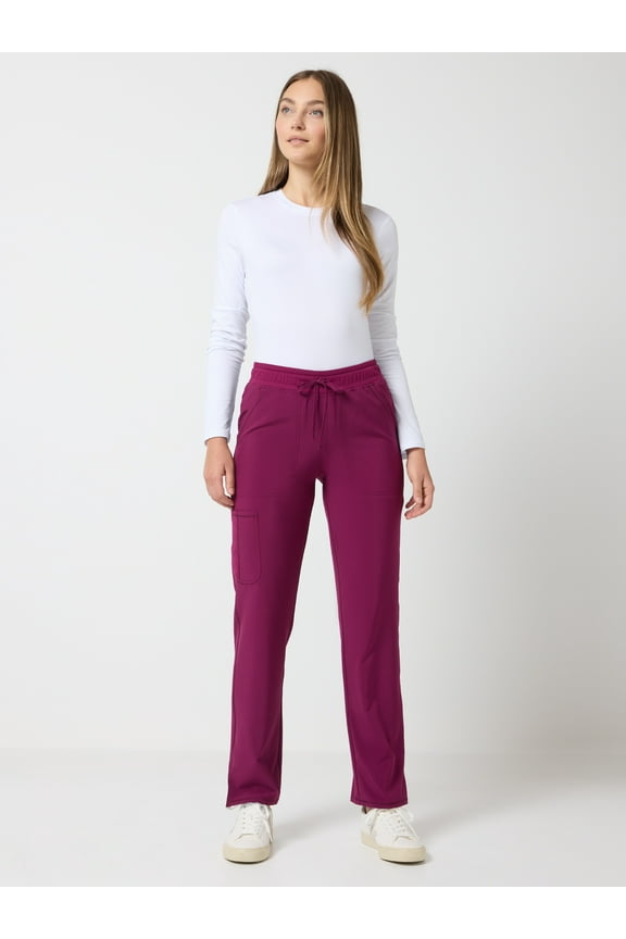Performance Women’s Antimicrobial Drawstring Cargo Straight Leg Scrub Pant, Sizes XS–3XL