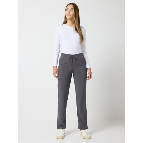 Scrubstar Performance Women’s Antimicrobial Drawstring Cargo Straight Leg Scrub Pant, Sizes XS–3XL